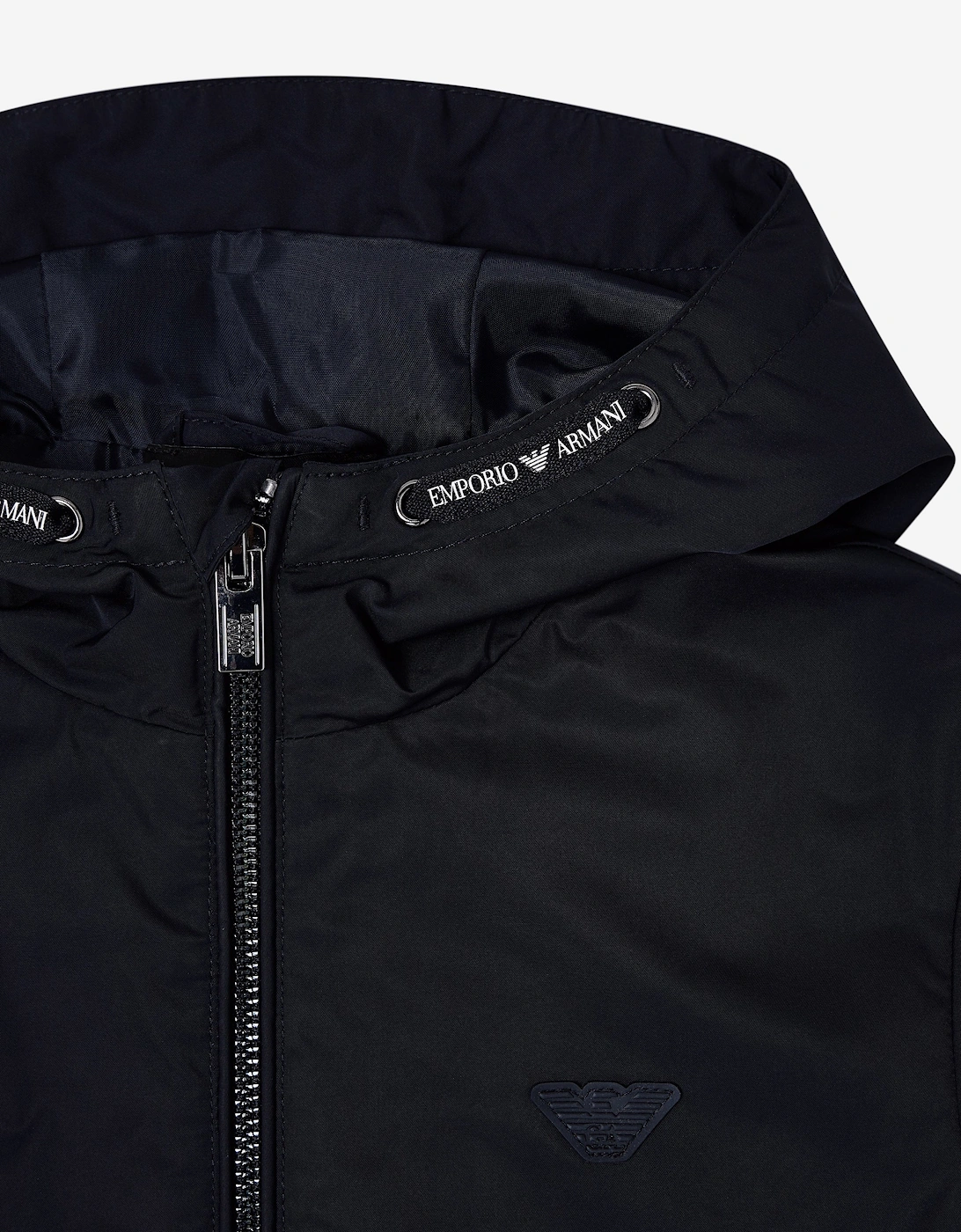 Boys Hooded Zip Up Jacket in Navy