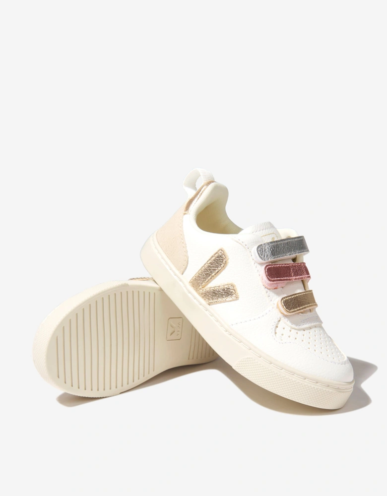 Girls ChromeFree Leather V-10 Trainers in Multicolour