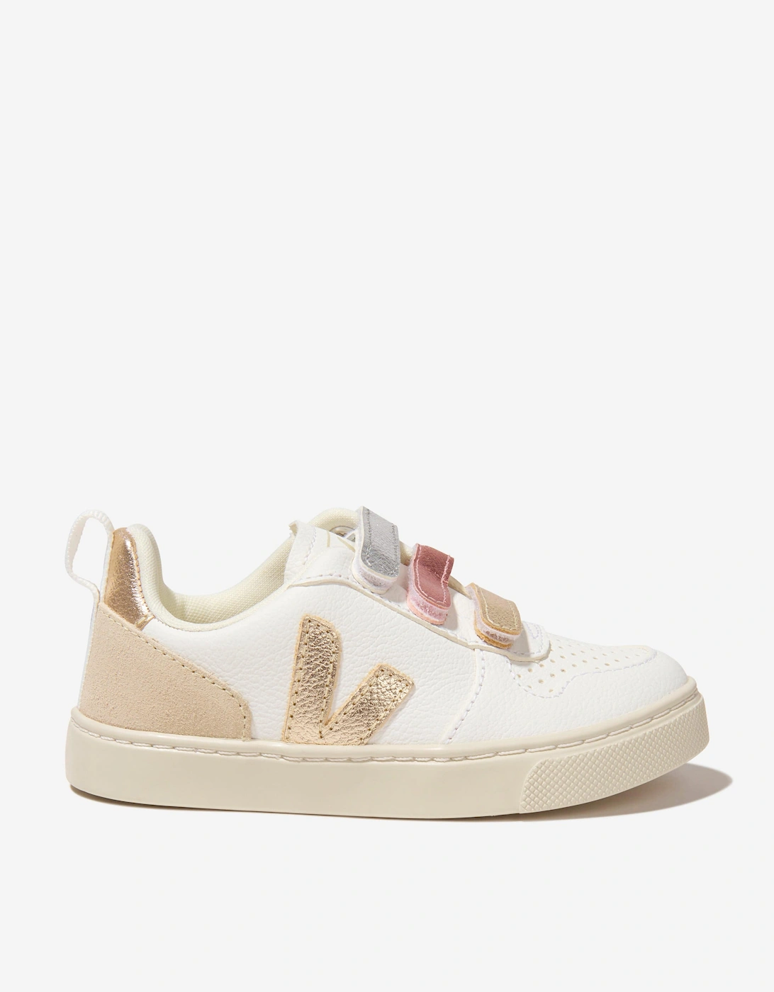Girls ChromeFree Leather V-10 Trainers in Multicolour, 5 of 4