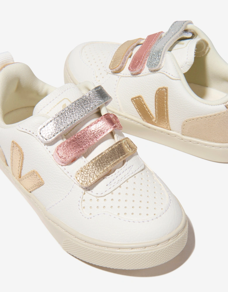 Girls ChromeFree Leather V-10 Trainers in Multicolour