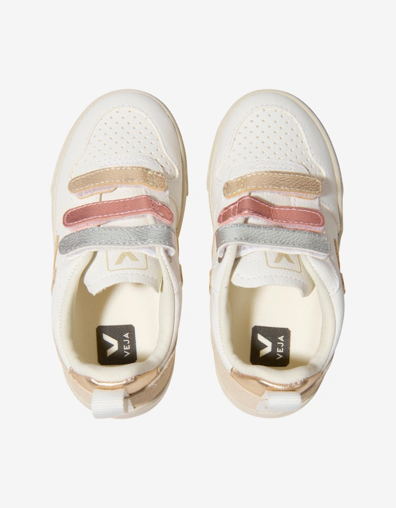 Girls ChromeFree Leather V-10 Trainers in Multicolour