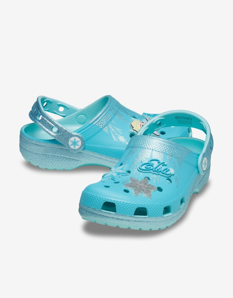 Girls Frozen Elsa Classic Clog in Blue