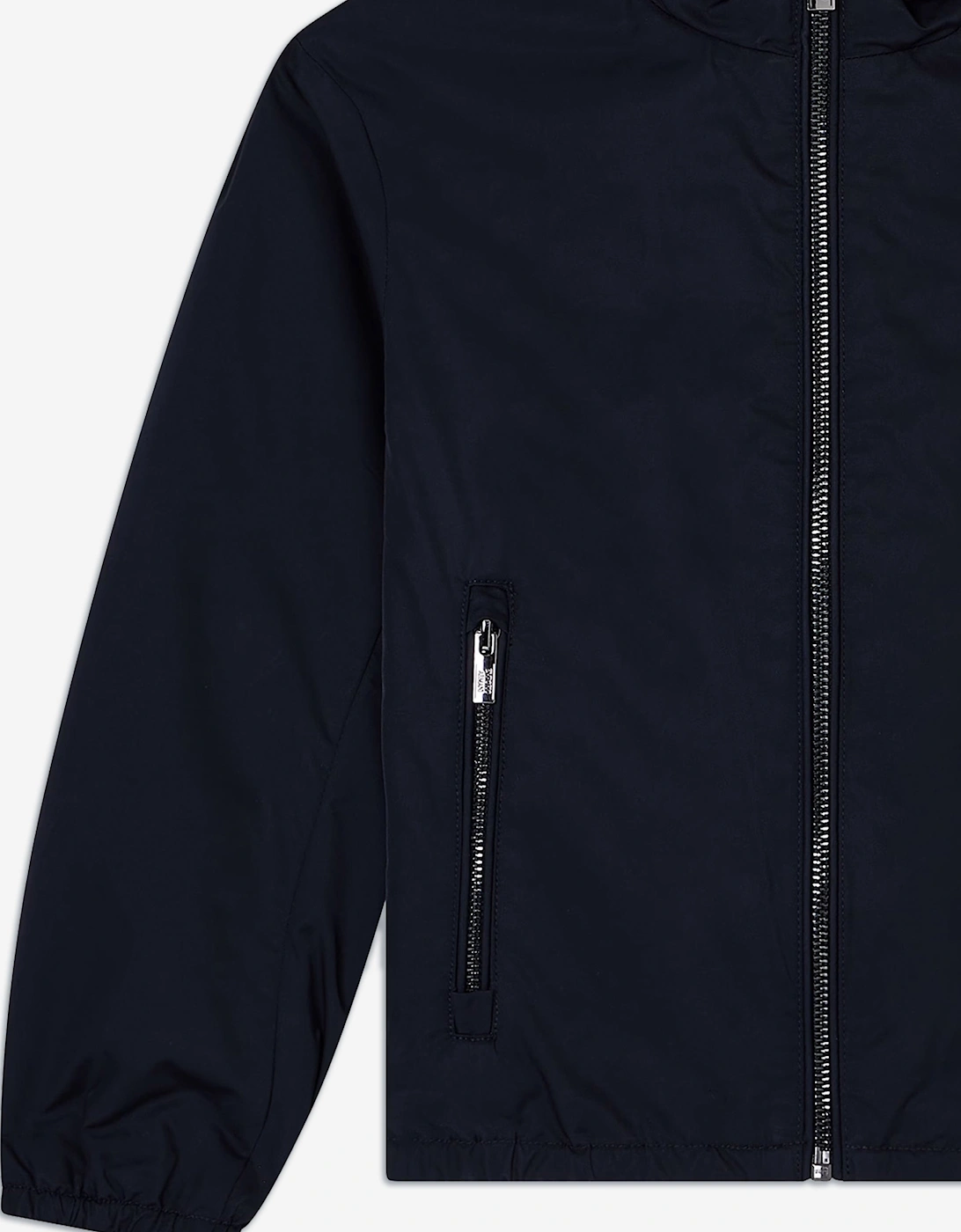 Boys Hooded Zip Up Jacket in Navy