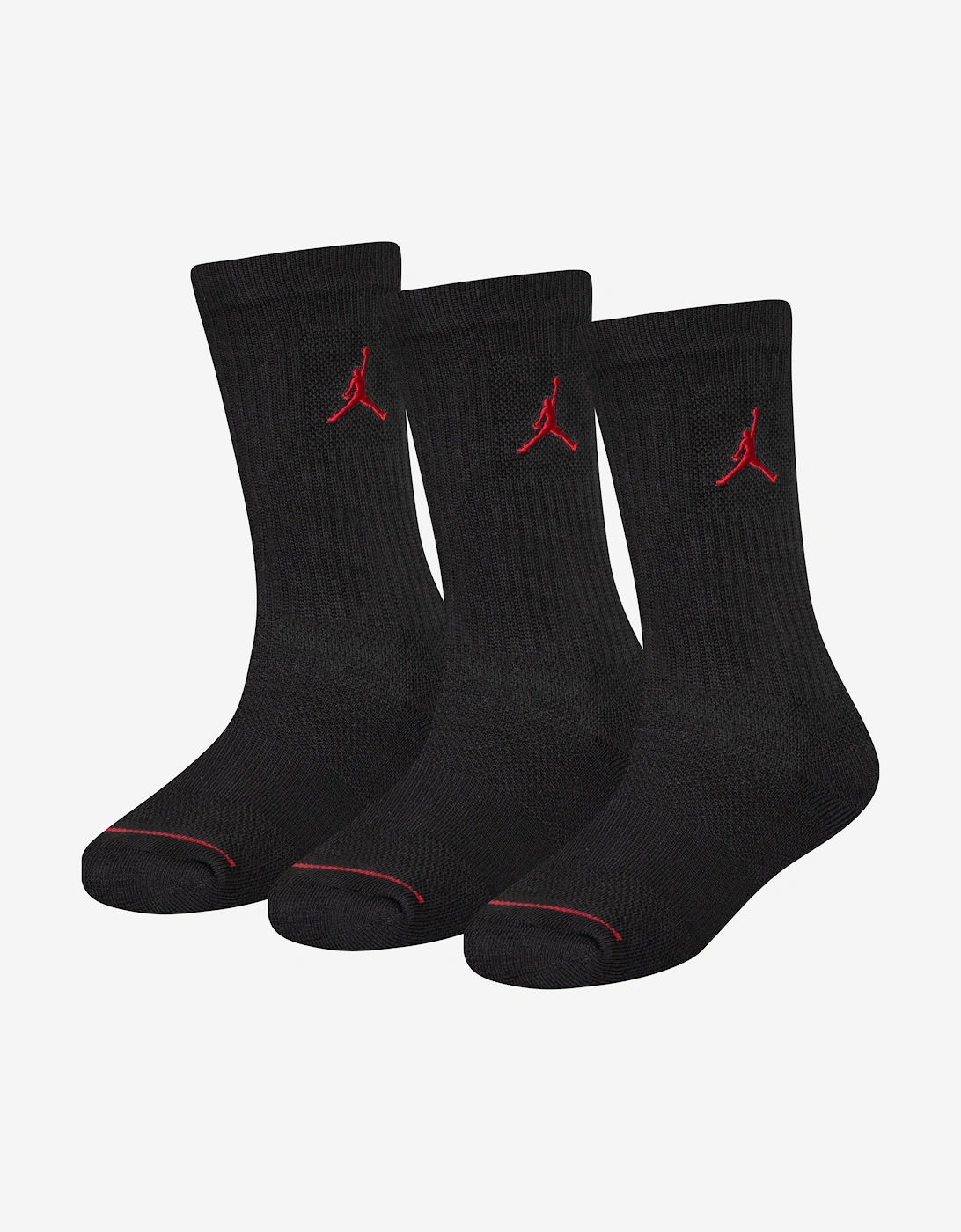 Kids Jumpman Crew Socks Set in Black, 5 of 4