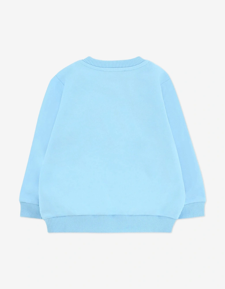 Baby Teddy Bear Logo Sweatshirt in Blue