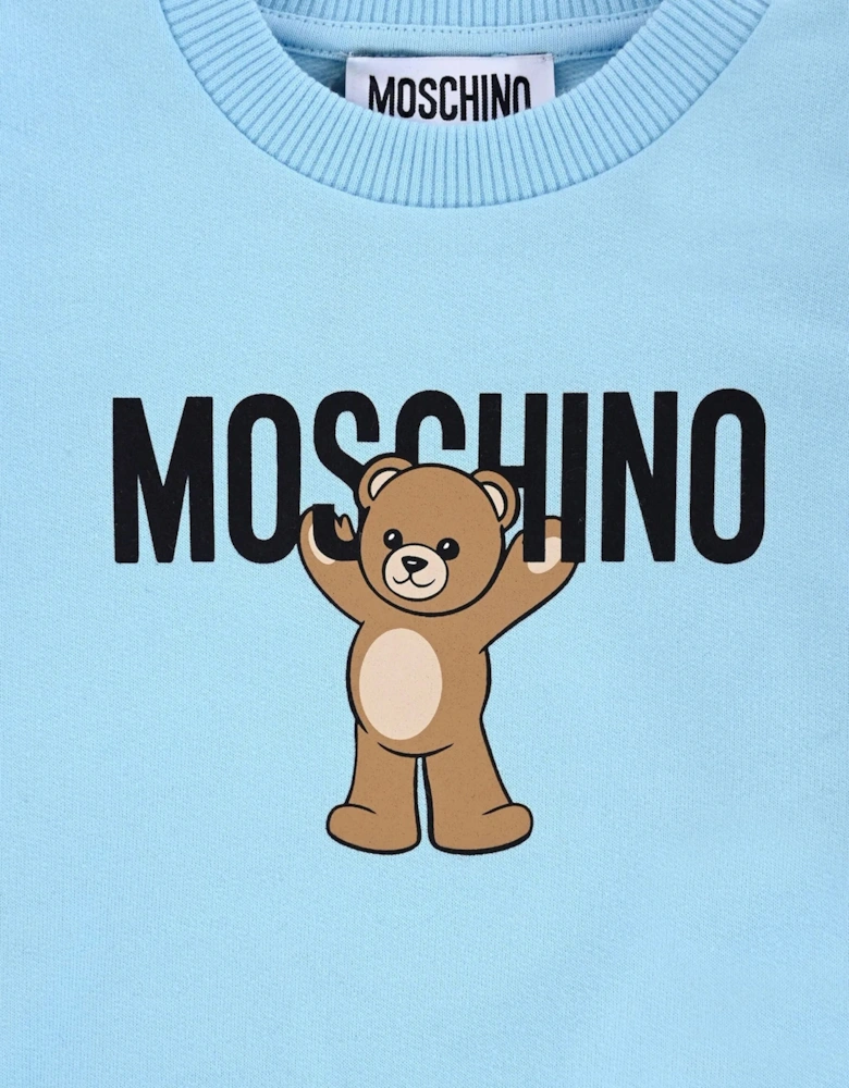 Baby Teddy Bear Logo Sweatshirt in Blue