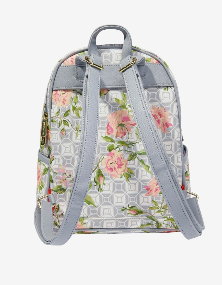 Kids AI Floral Savage Backpack in Ivory (29cm)