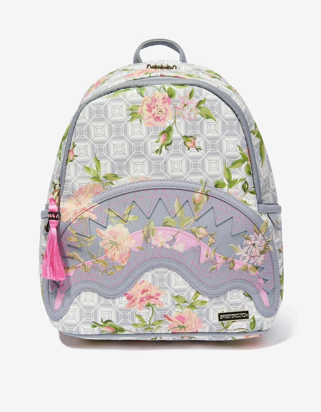 Girl's Sprayground Kids AI Floral Savage Backpack in Ivory (29cm) - Cream - Size: ONE size,