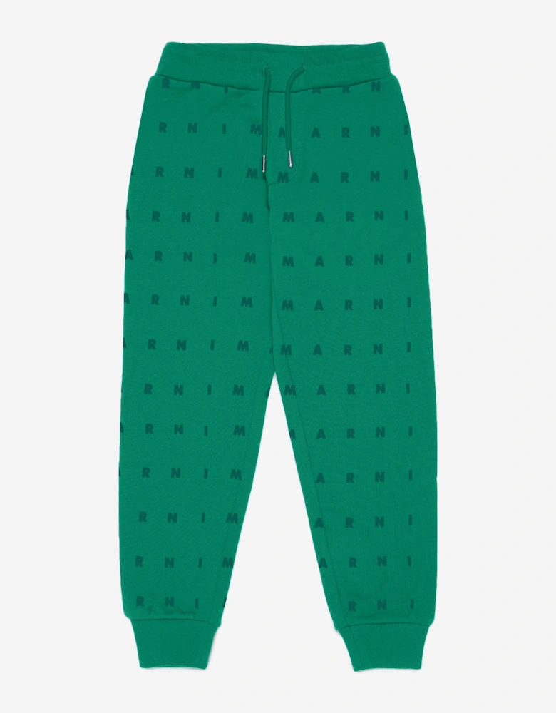 Kids Logo Joggers in Green