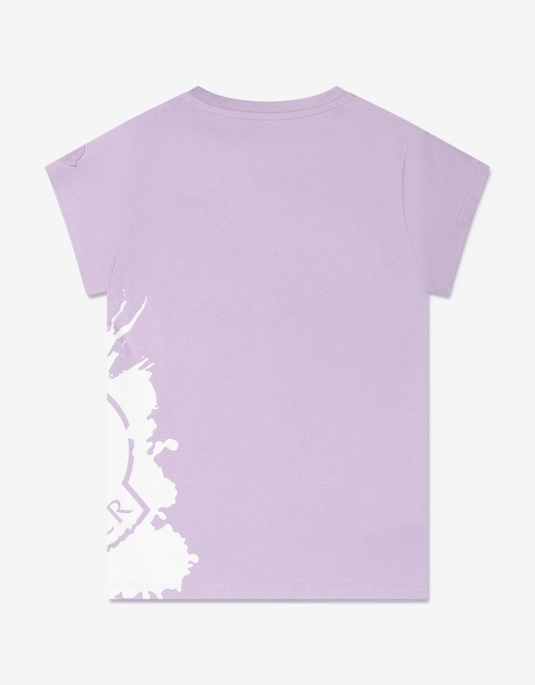 Enfant Girls Logo Print T-Shirt in Lilac