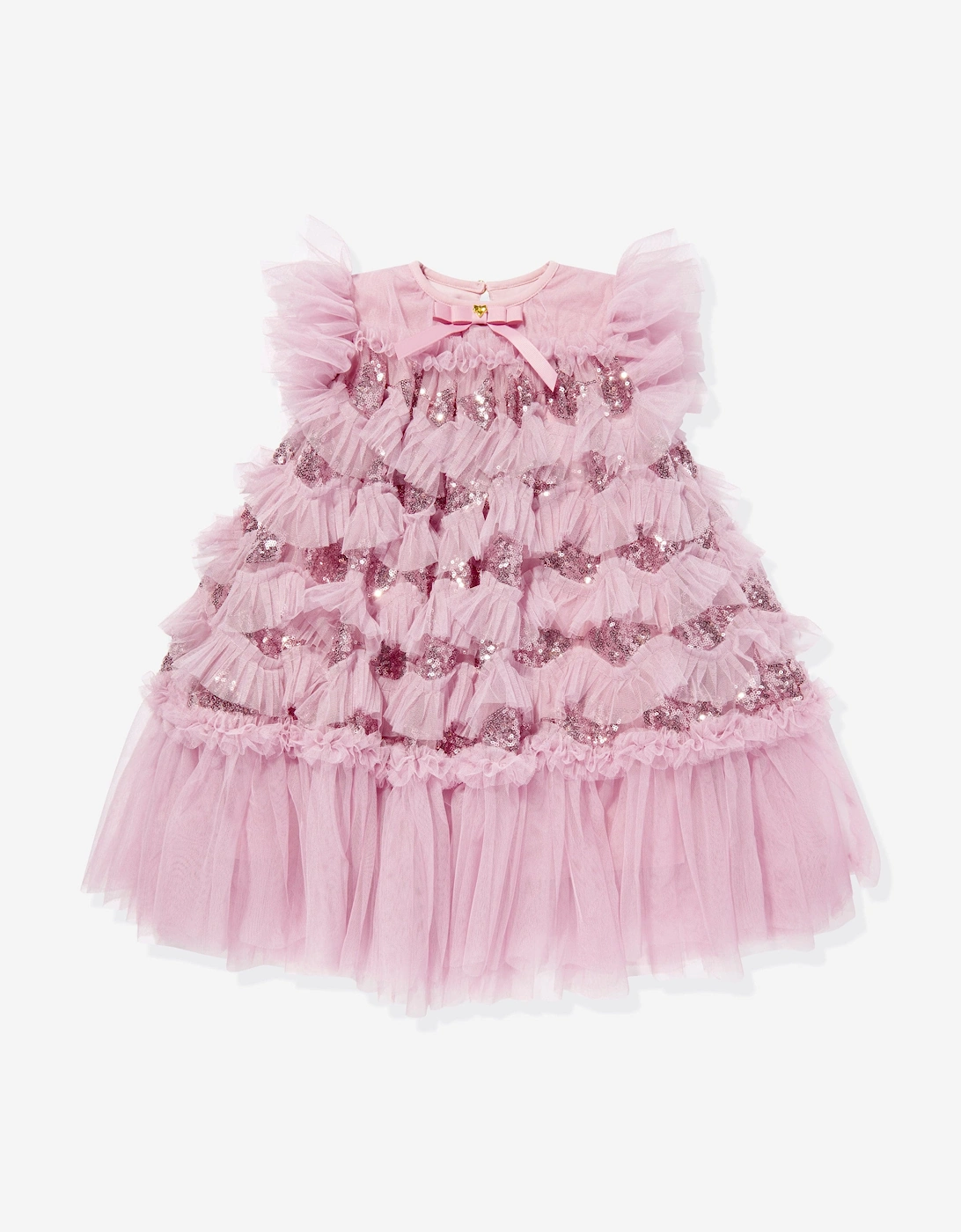 Angels Face Girls Etta Sequin Tulle Dress in Pink, 5 of 4