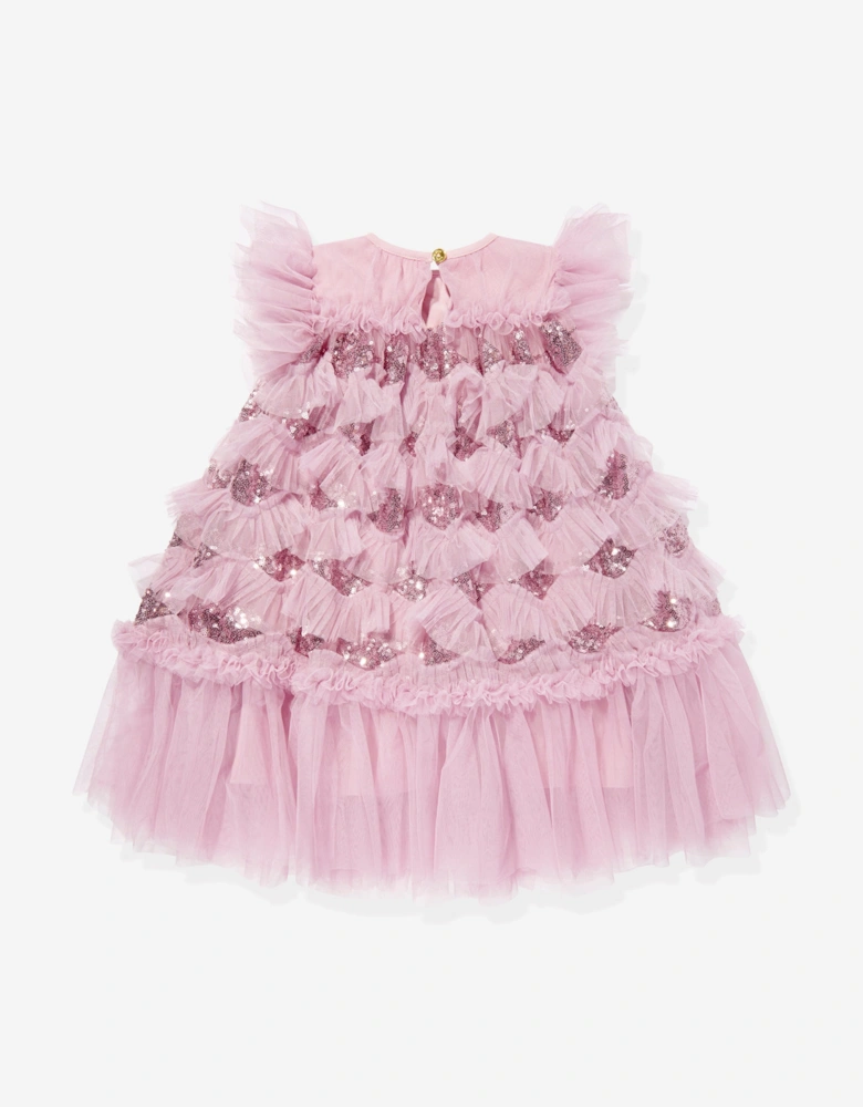 Angels Face Girls Etta Sequin Tulle Dress in Pink