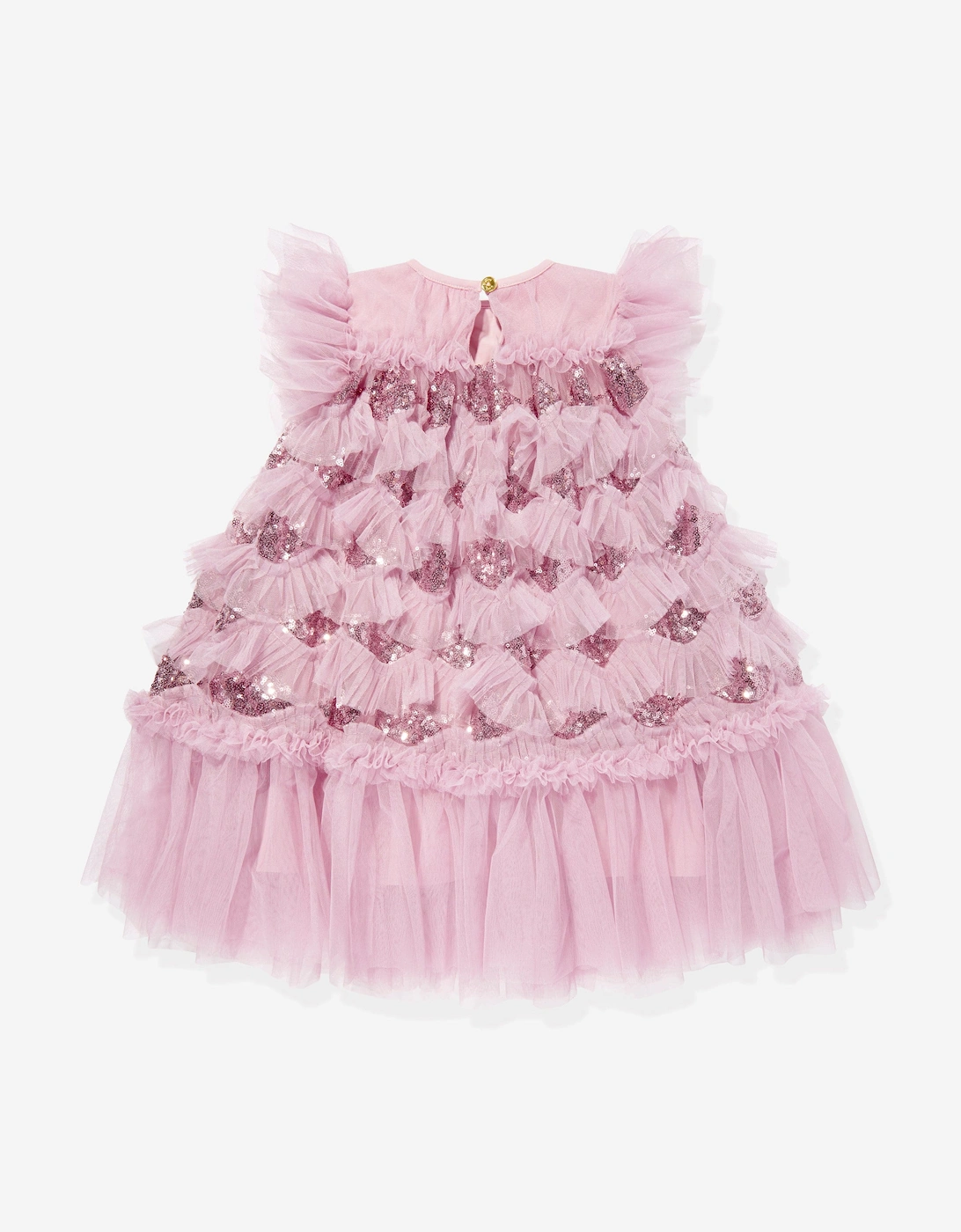 Angels Face Girls Etta Sequin Tulle Dress in Pink