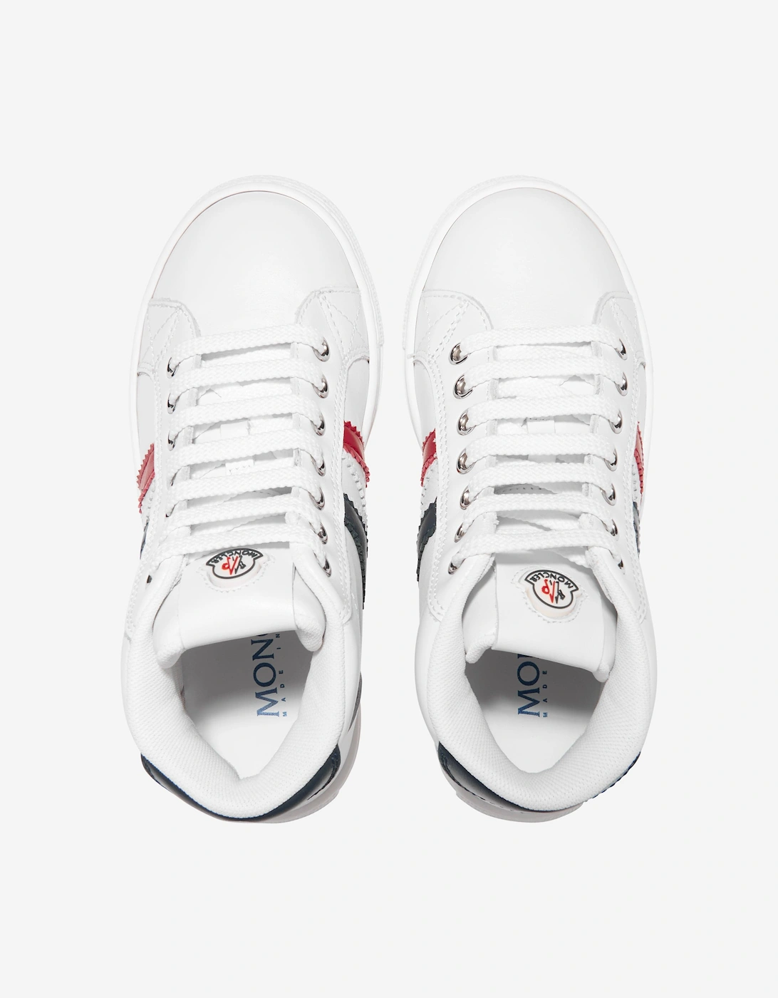 Enfant Kids Leather Monaco High Top Trainers in White