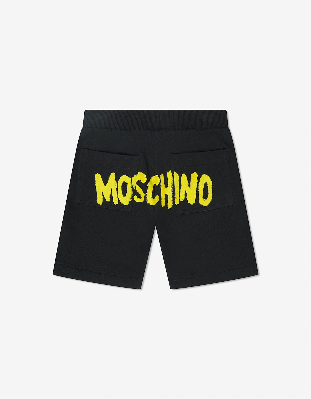 Boys Logo Print Shorts in Black