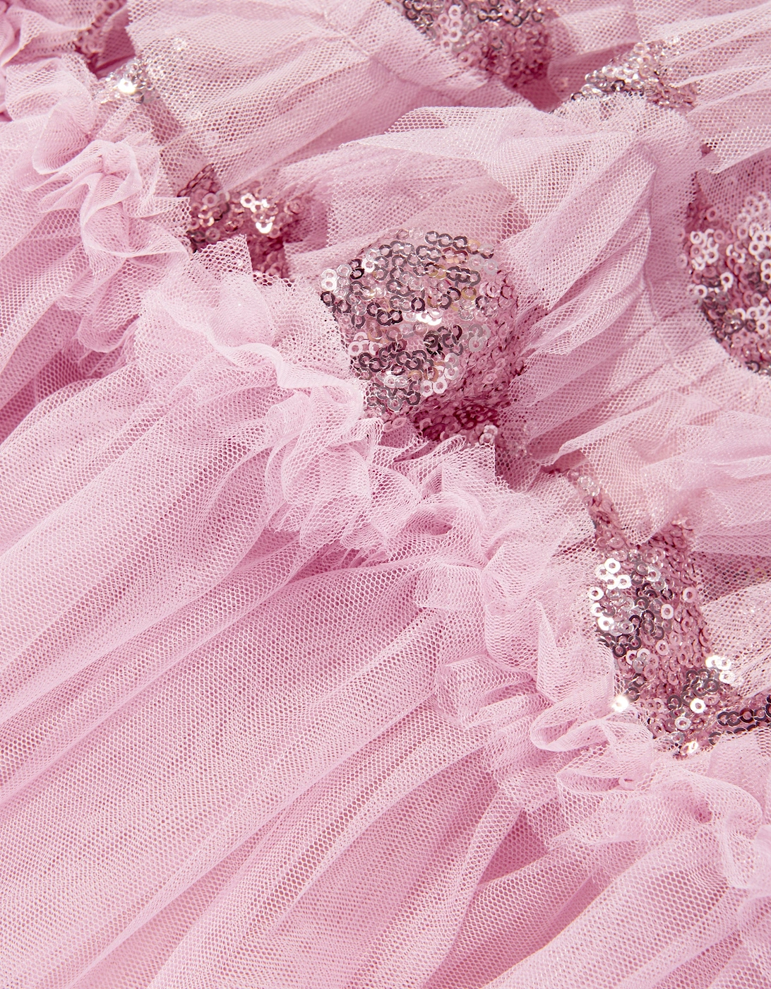 Angels Face Girls Etta Sequin Tulle Dress in Pink