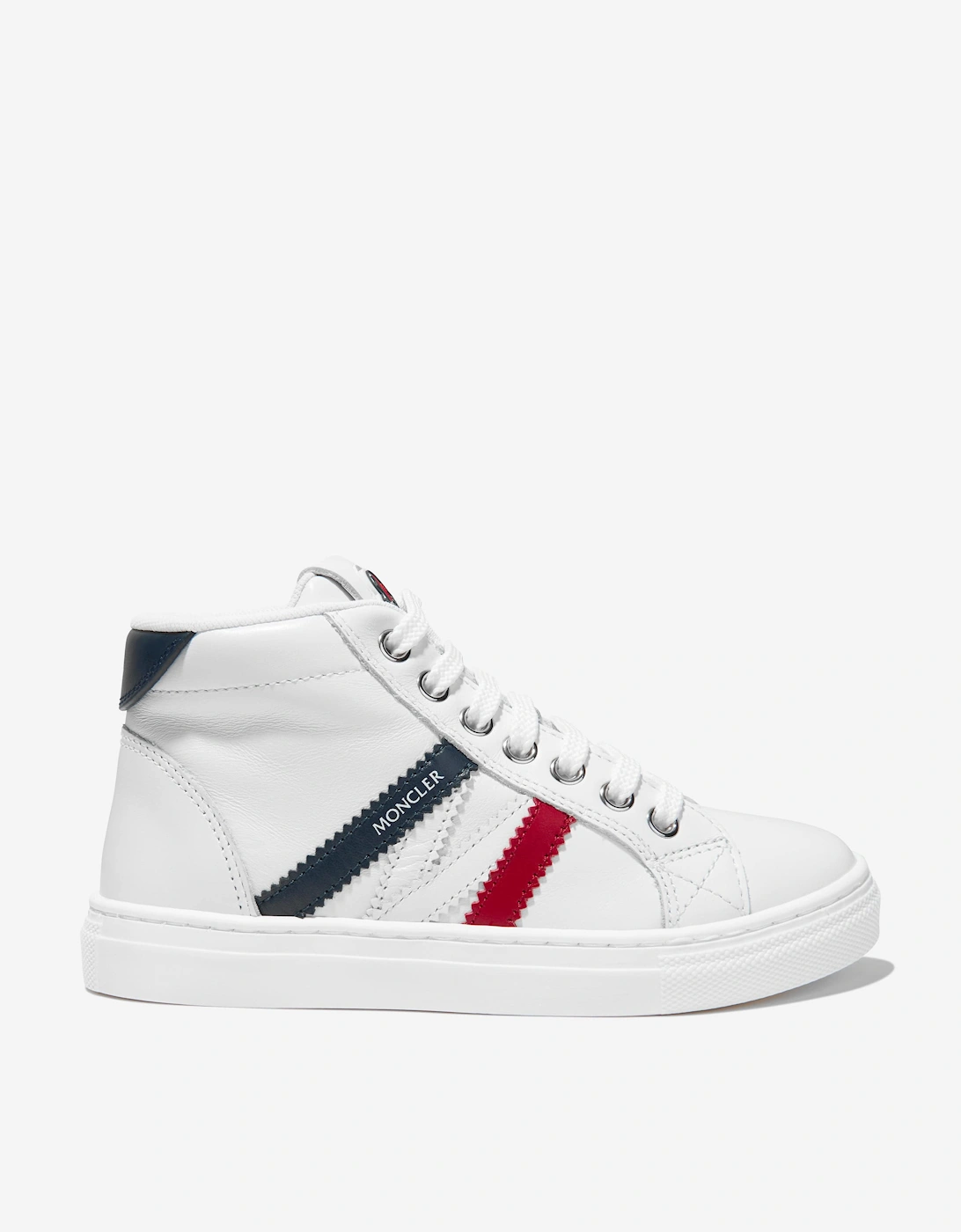 Enfant Kids Leather Monaco High Top Trainers in White