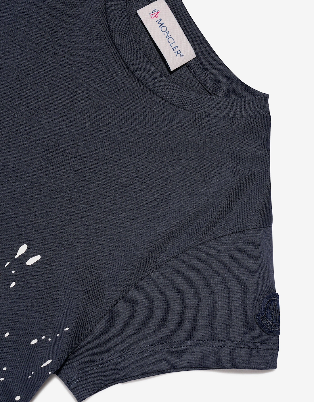 Enfant Girls Logo Print T-Shirt in Navy