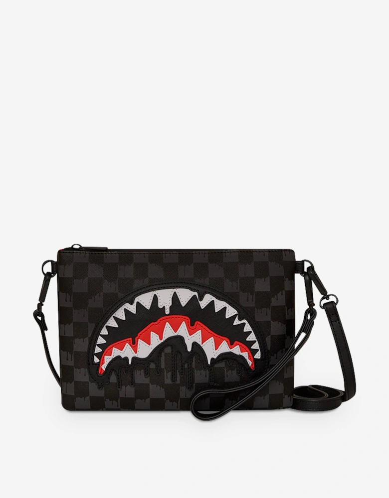 Kids Dripping Sharks In Paris Crossover Clutch in Black (25cm)