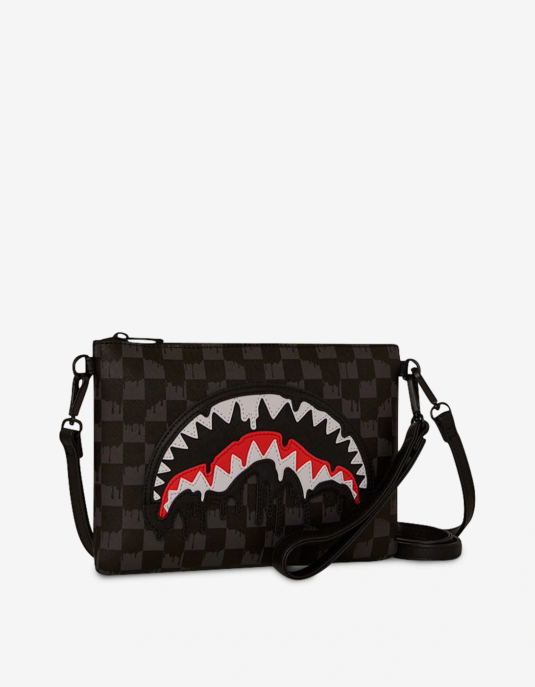 Kids Dripping Sharks In Paris Crossover Clutch in Black (25cm)