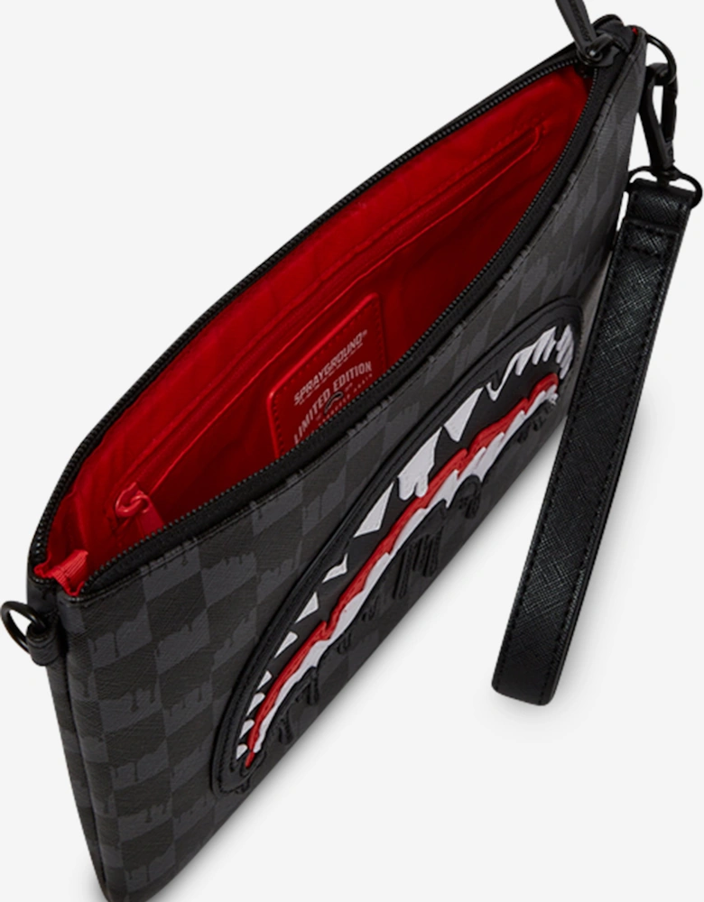 Kids Dripping Sharks In Paris Crossover Clutch in Black (25cm)