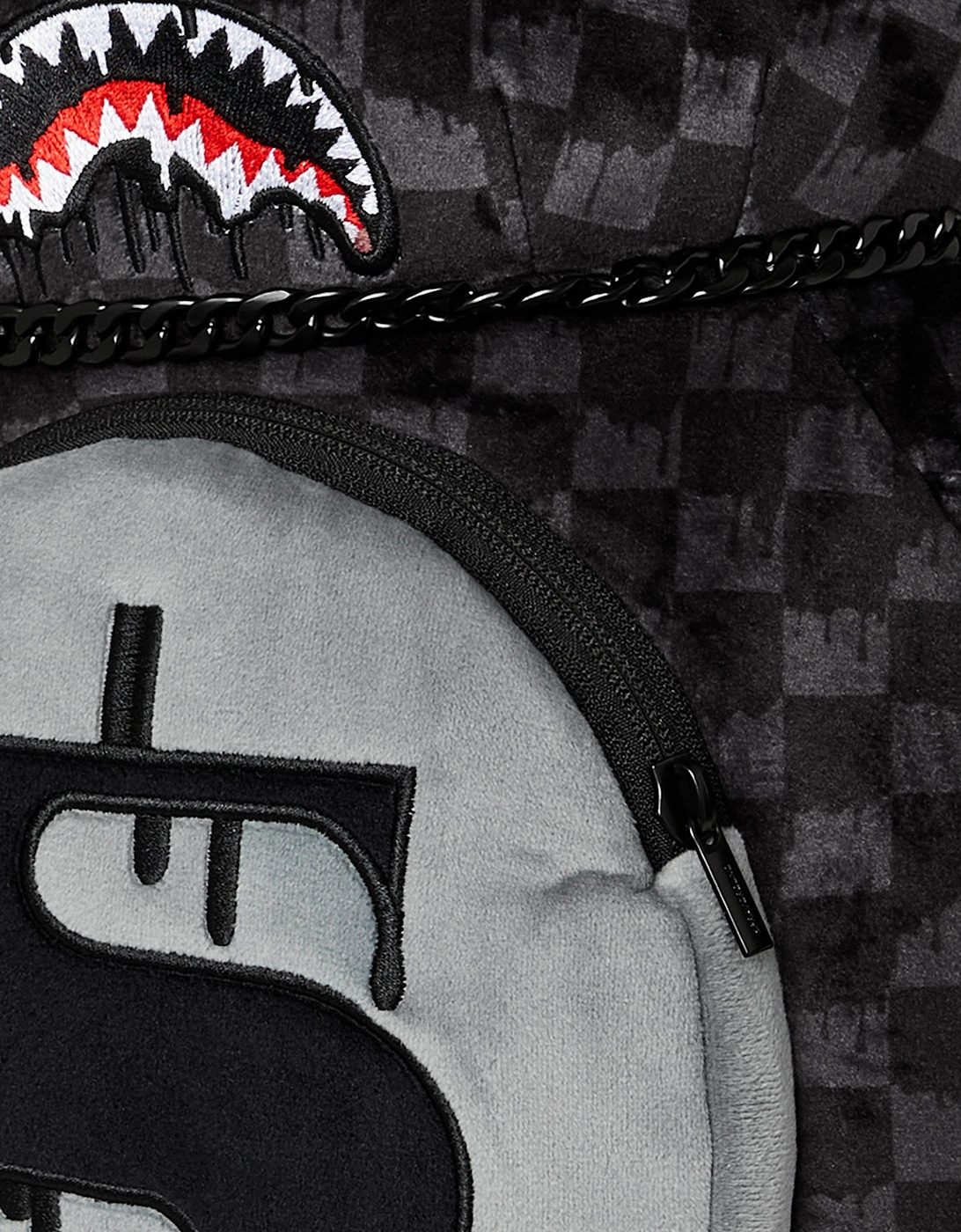 Kids Dripping Sharks In Paris Moneybear Backpack in Black (63cm)