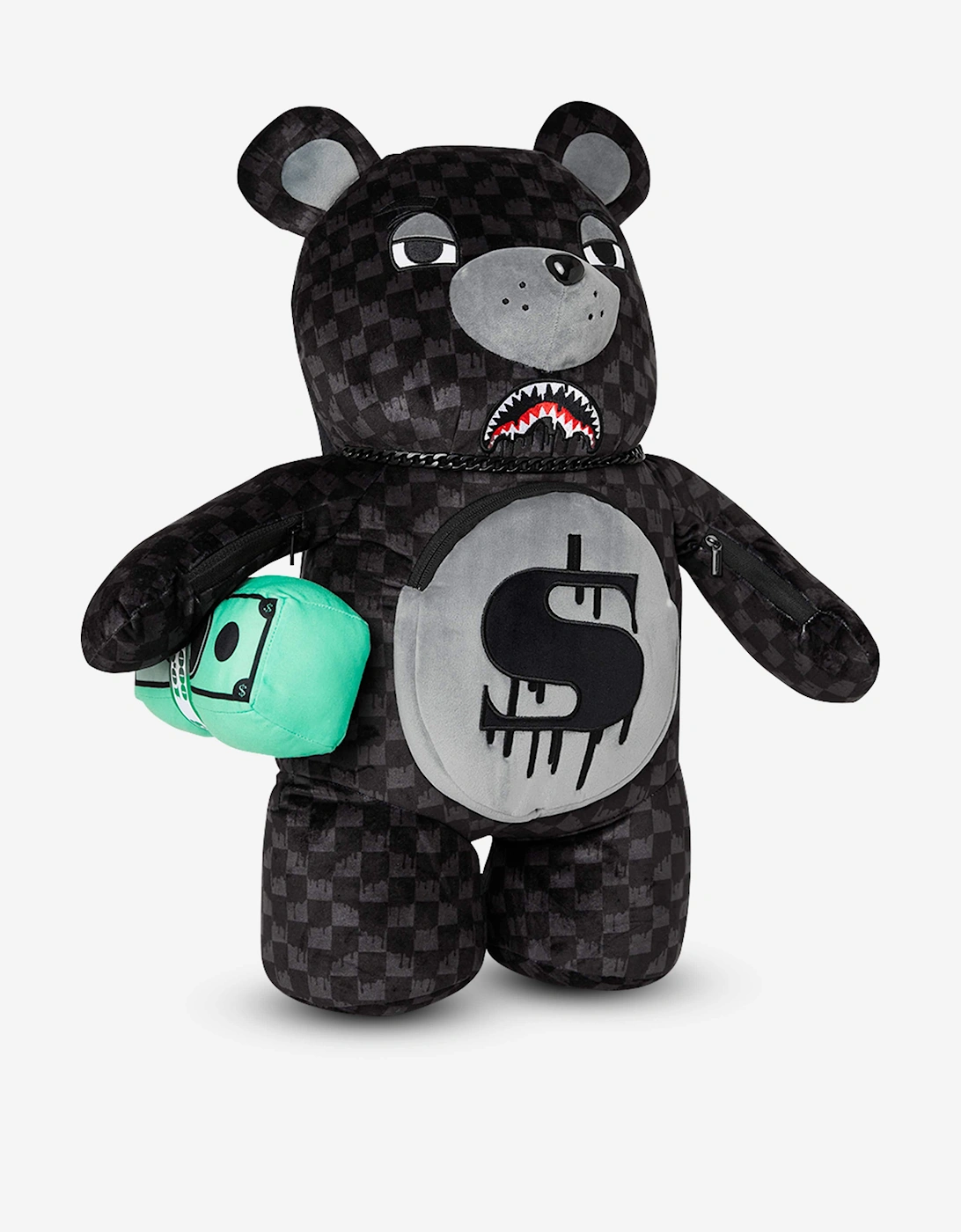 Kids Dripping Sharks In Paris Moneybear Backpack in Black (63cm)