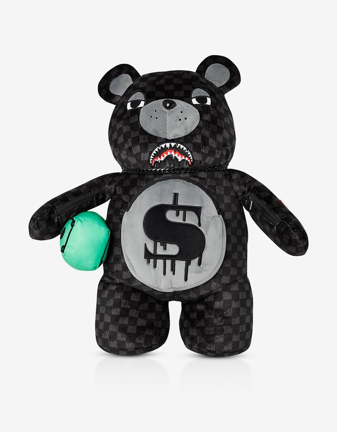 Kids Dripping Sharks In Paris Moneybear Backpack in Black (63cm), 7 of 6