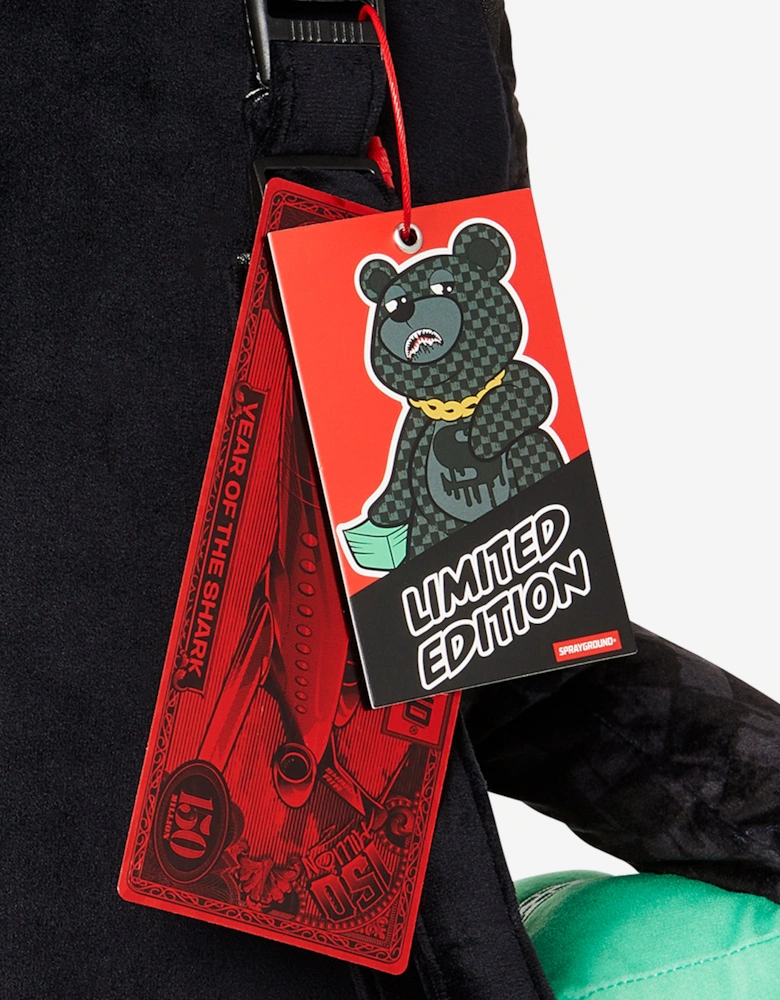 Kids Dripping Sharks In Paris Moneybear Backpack in Black (63cm)