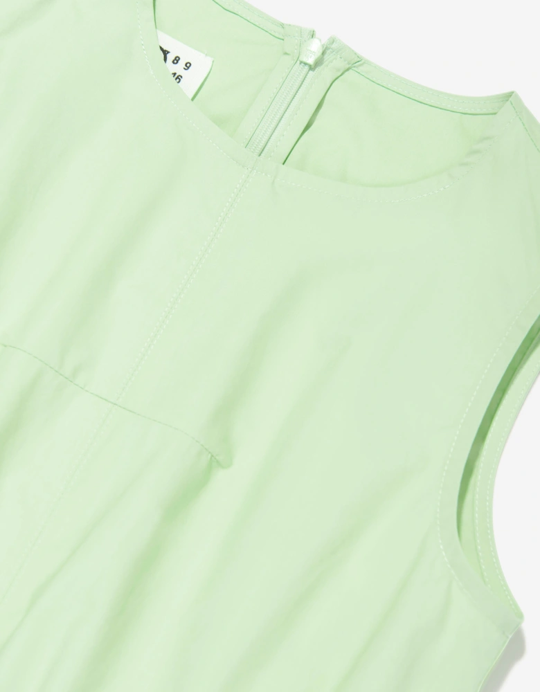 MM6 Girls Sleeveless Poplin Dress in Green