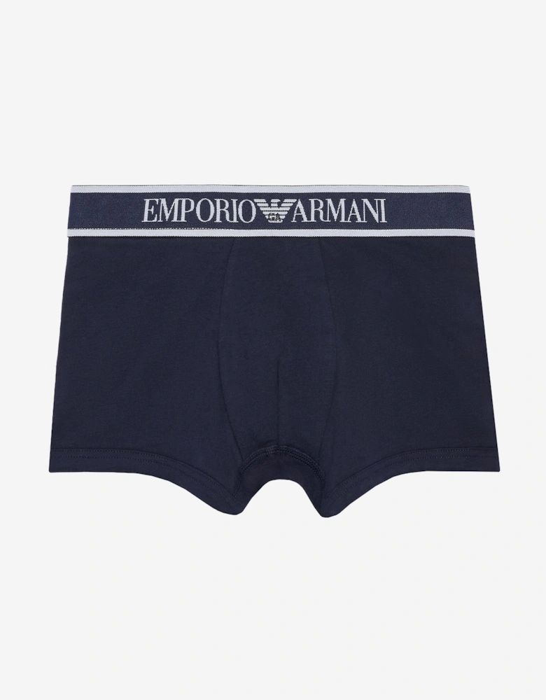 Boys 2 Pack Boxer Shorts Set in Navy