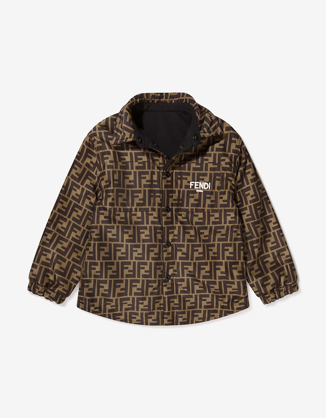 Kids Reversible Shirt Jacket in Black
