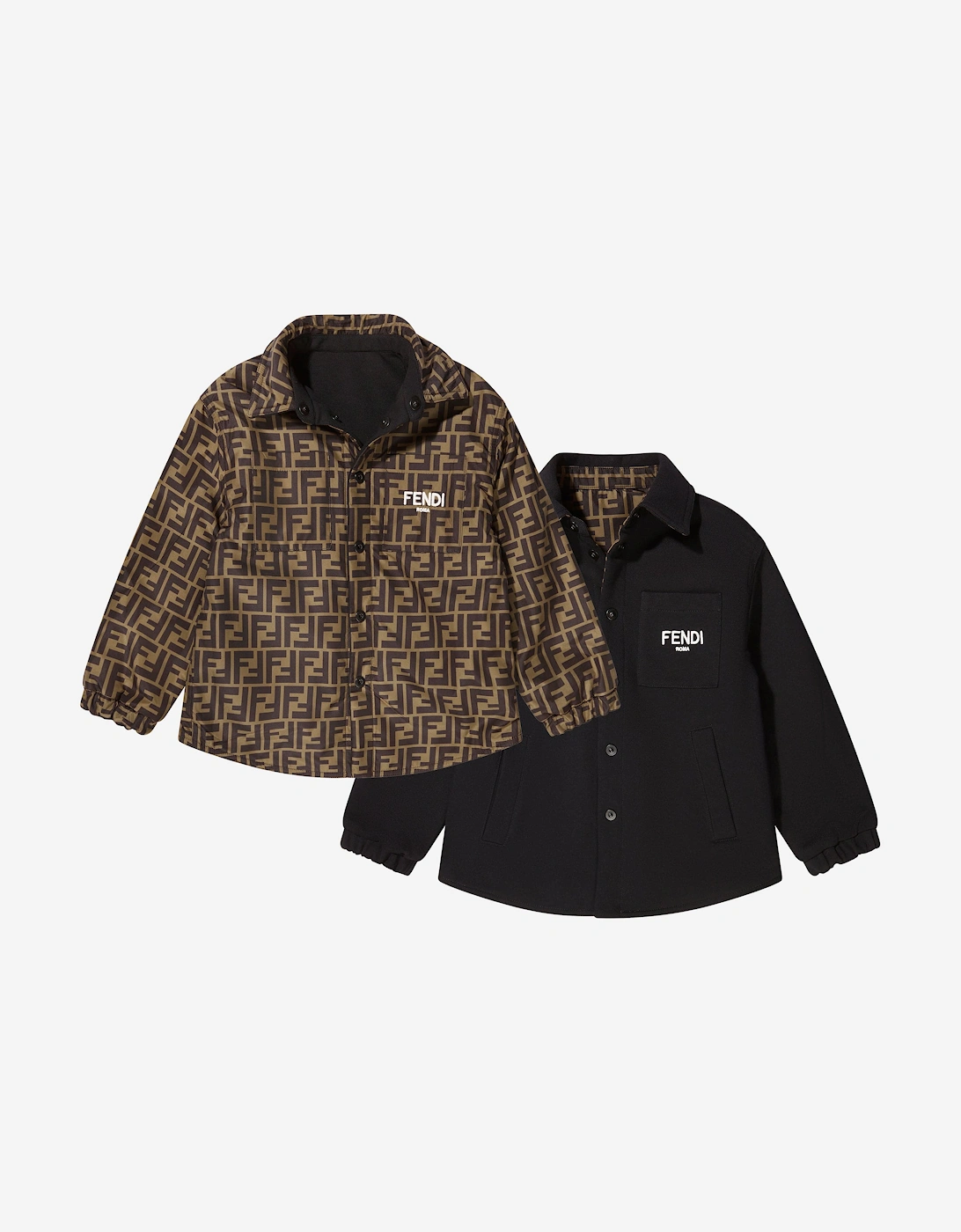 Kids Reversible Shirt Jacket in Black, 5 of 4