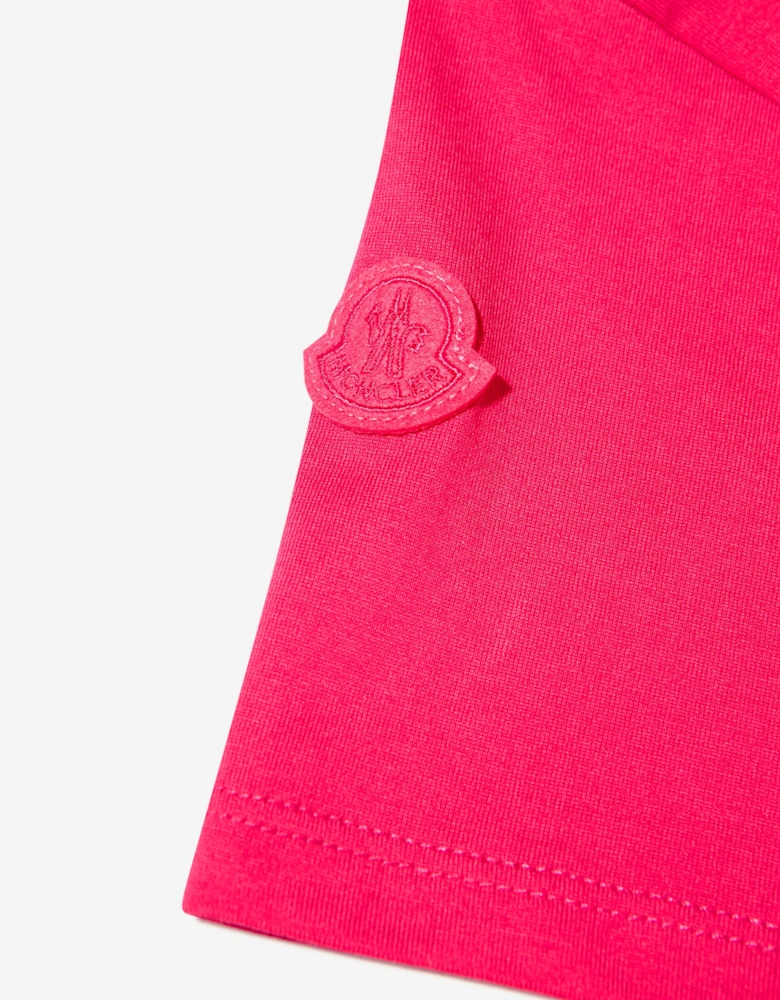 Enfant Girls Logo Print T-Shirt in Pink