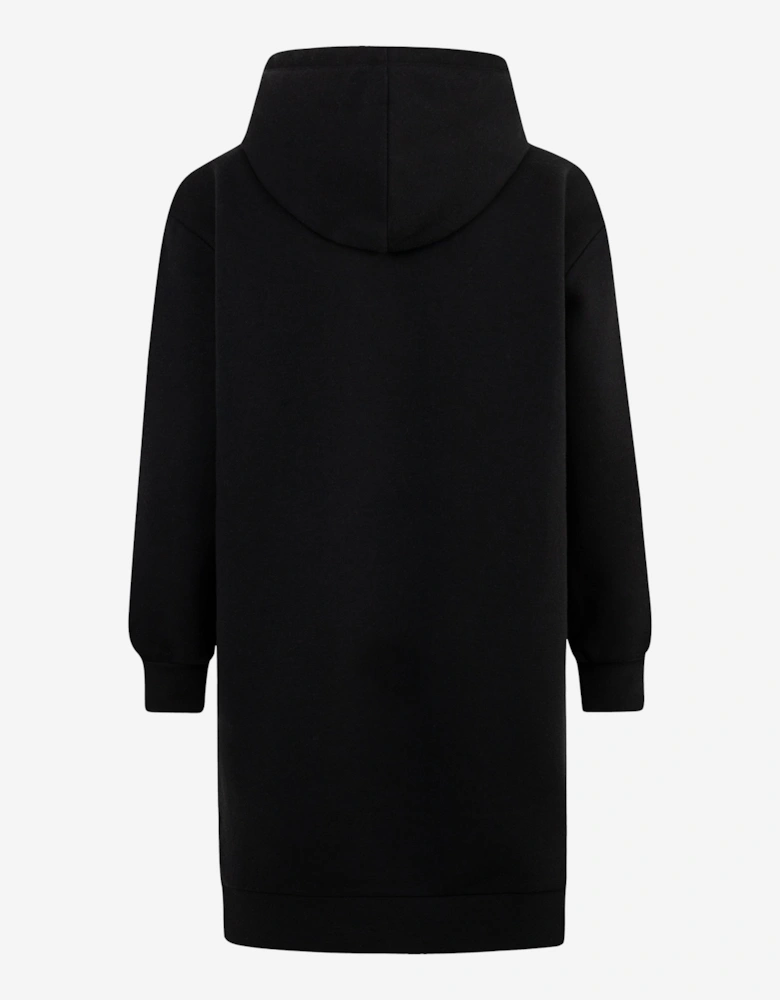 Girls Hooded Sweater Dress in Black