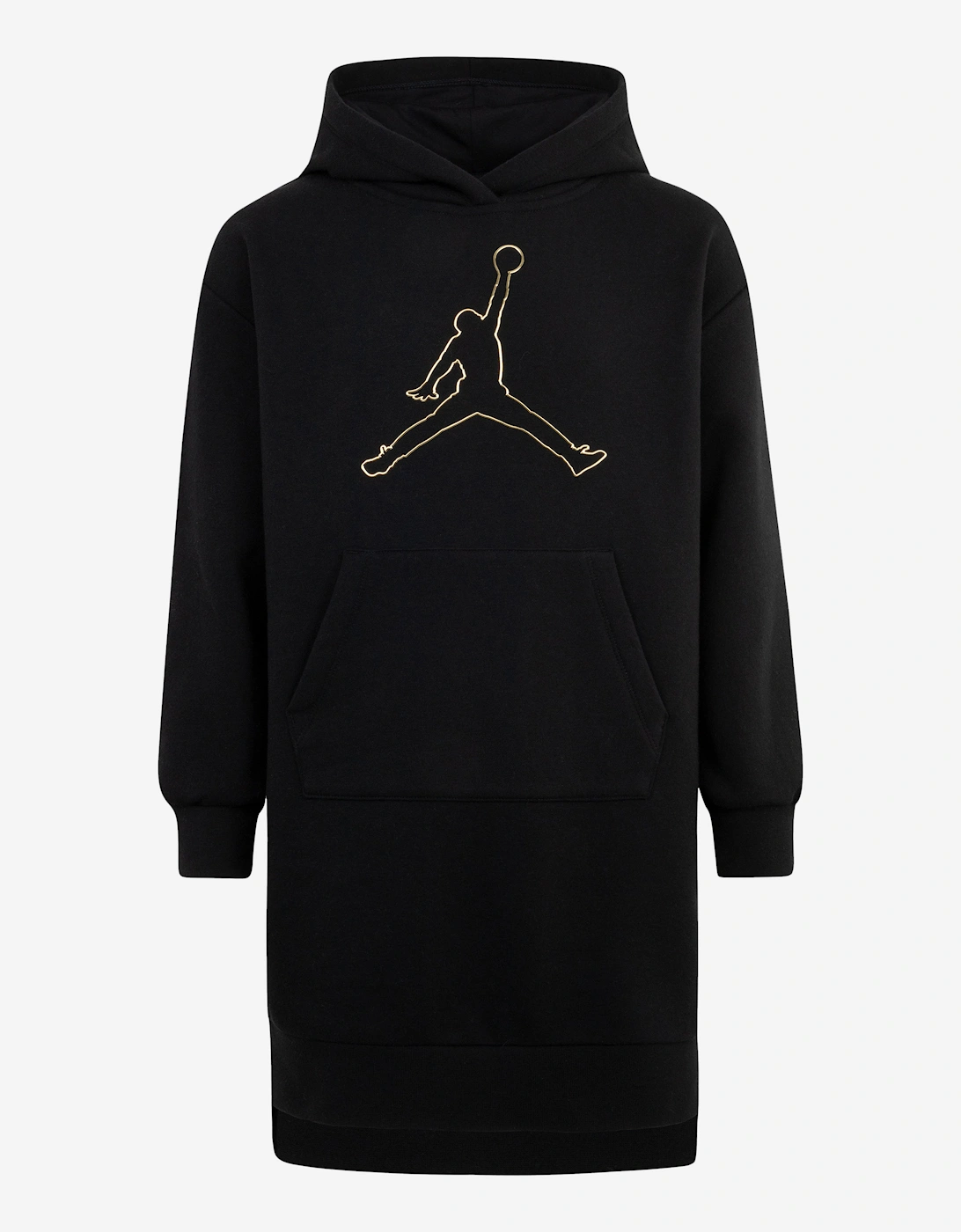 Girls Hooded Sweater Dress in Black, 5 of 4