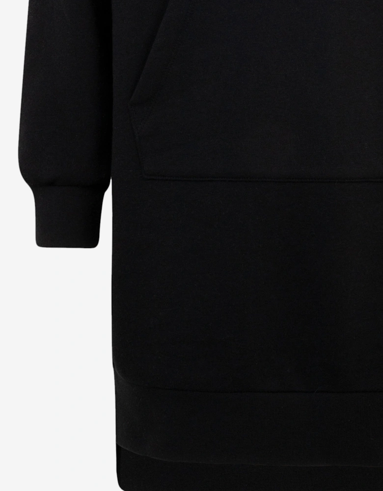 Girls Hooded Sweater Dress in Black
