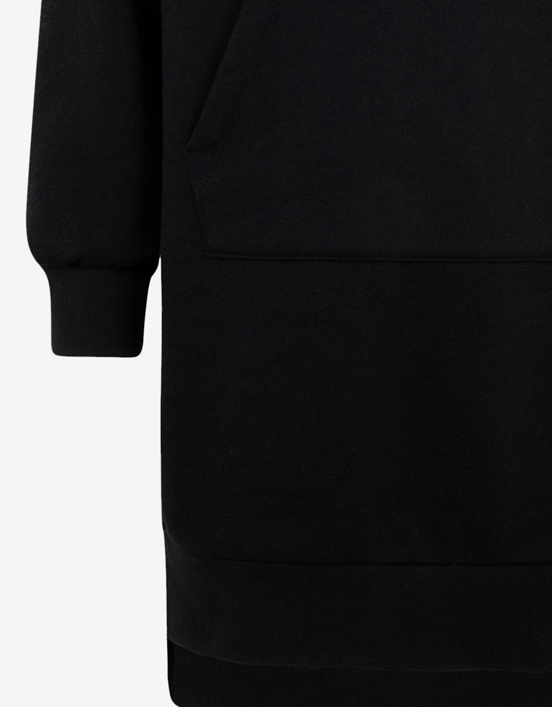 Girls Hooded Sweater Dress in Black