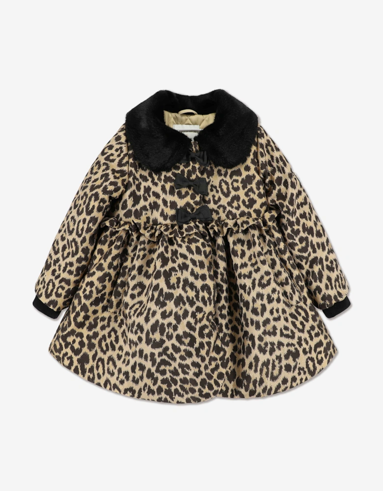 Angels Face Girls Harmony Leopard Coat in Black