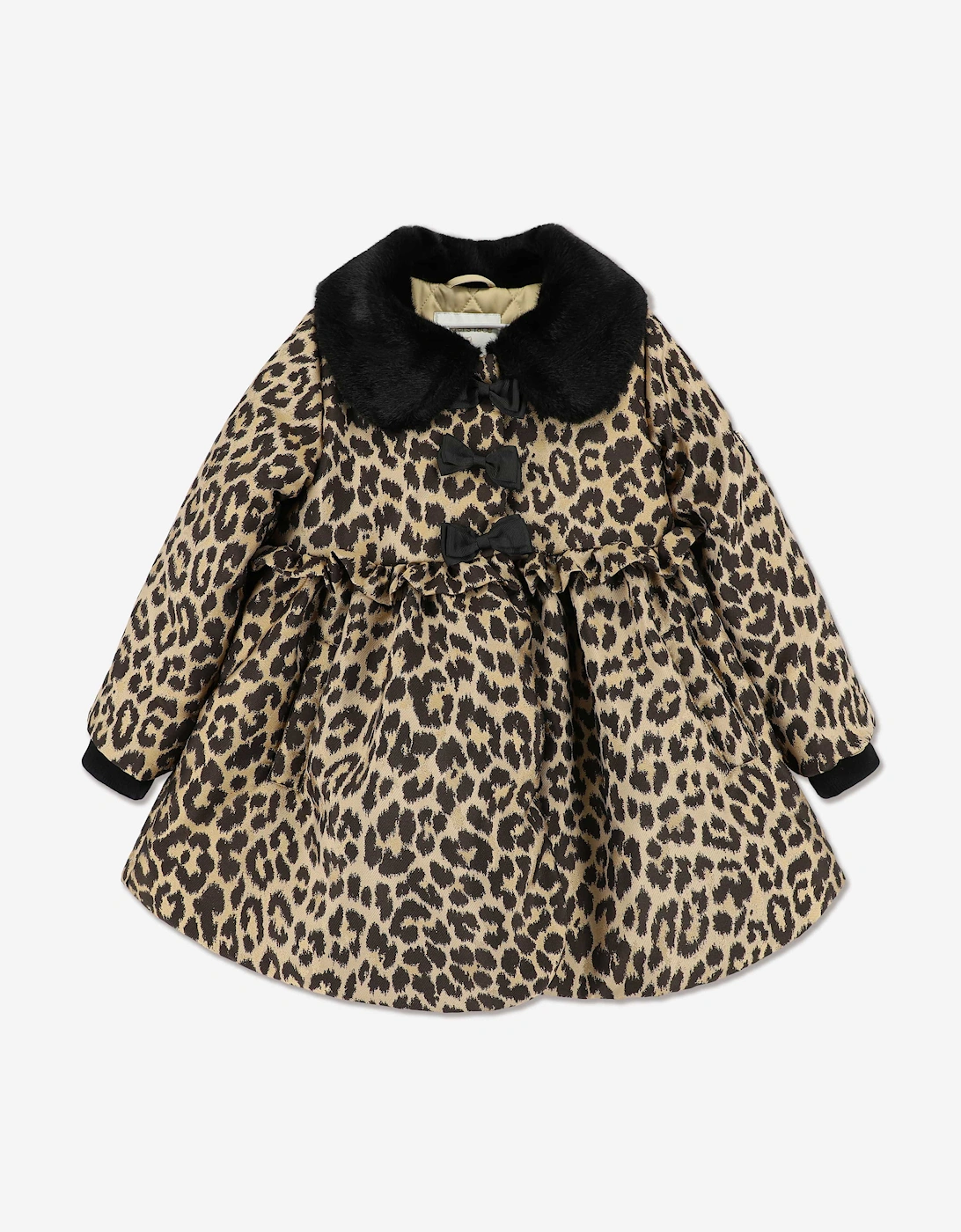 Angels Face Girls Harmony Leopard Coat in Black, 5 of 4
