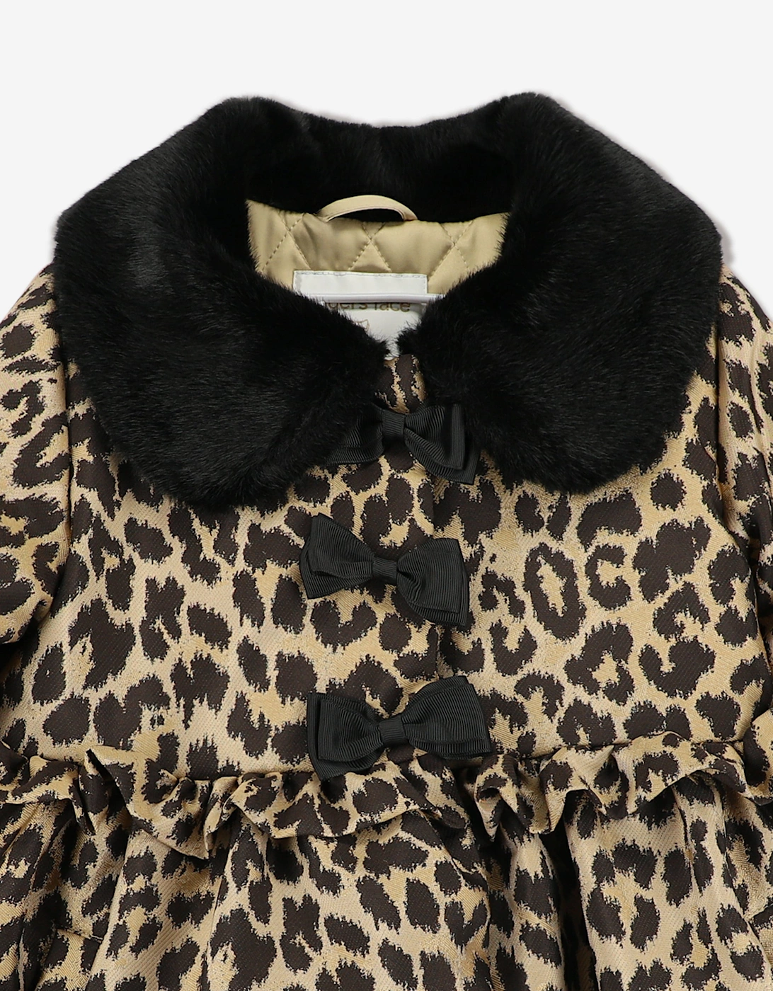 Angels Face Girls Harmony Leopard Coat in Black