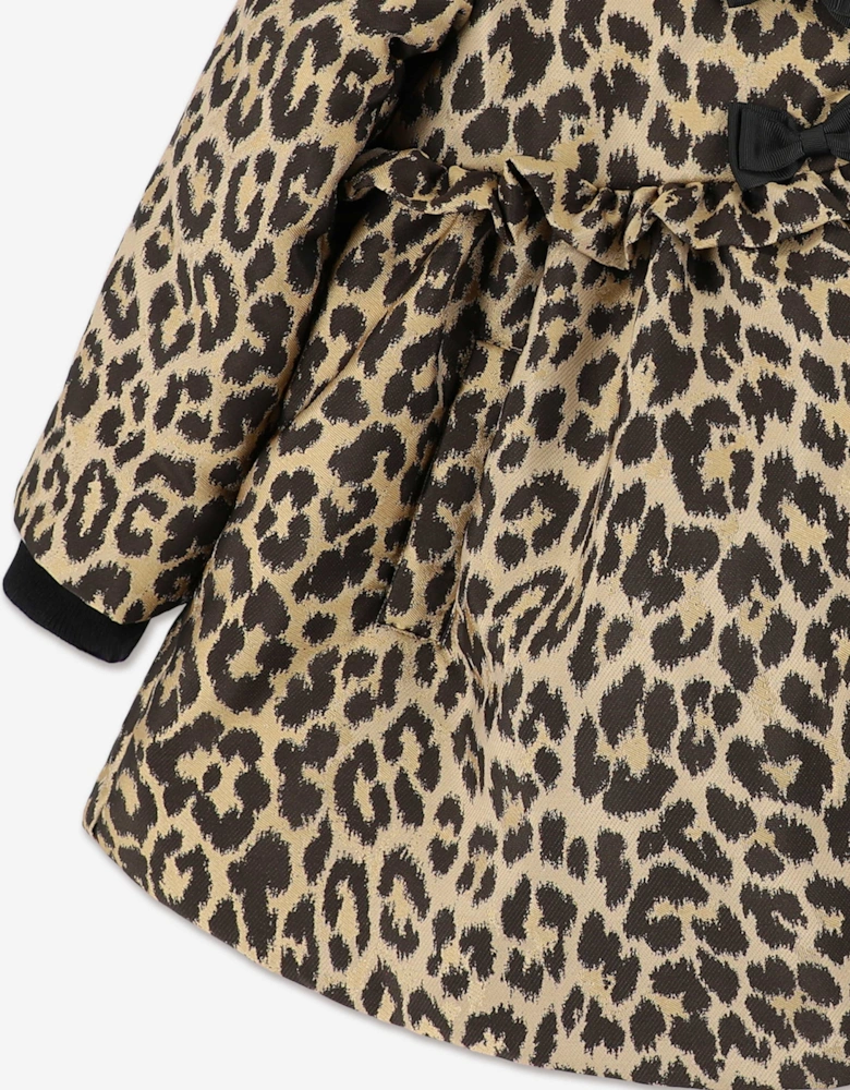 Angels Face Girls Harmony Leopard Coat in Black