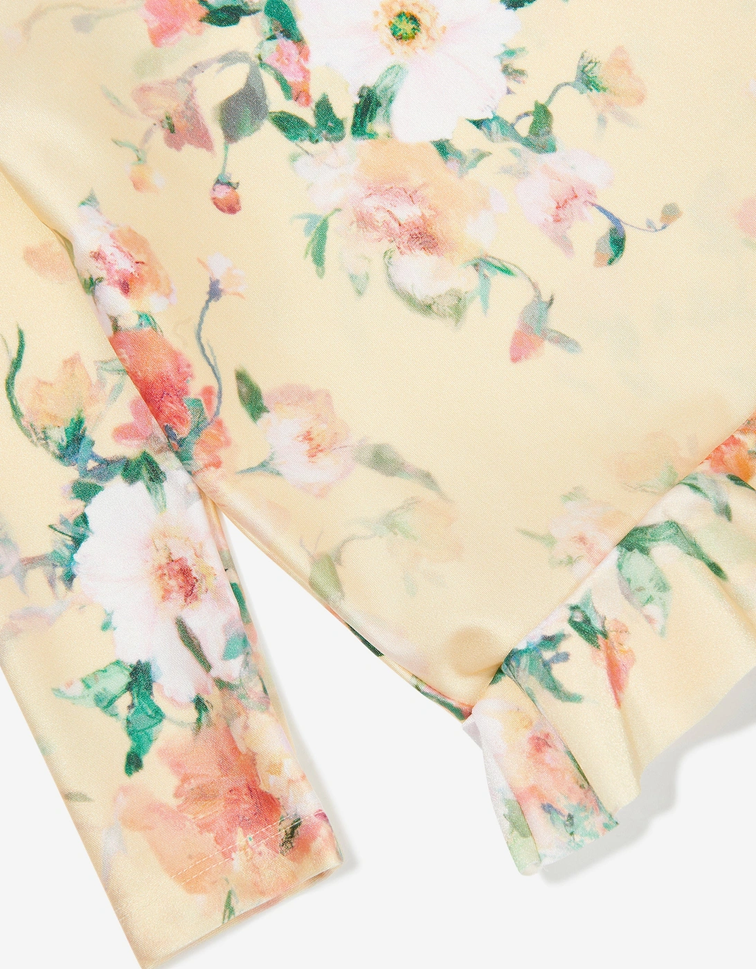 Girls Everley Frill Rash Guard in Yellow