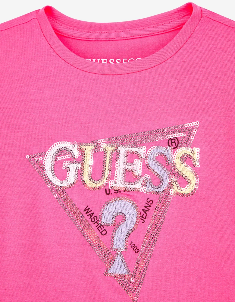 Girls Logo T-Shirt in Pink