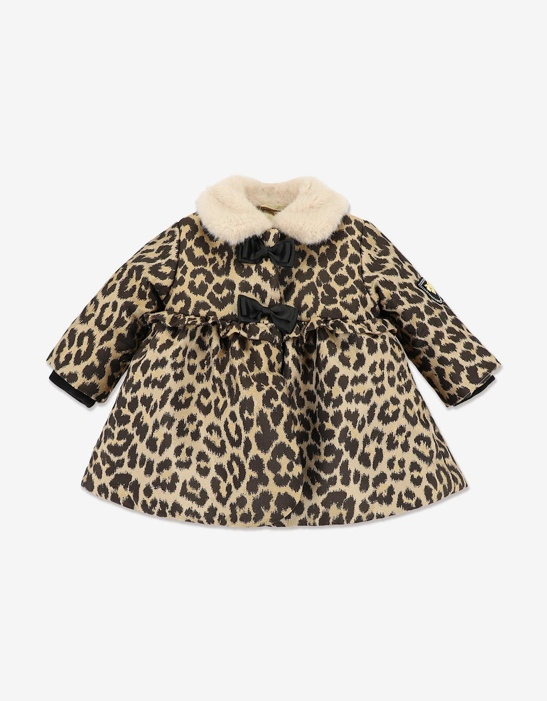 Angels Face Baby Girls Harmony Leopard Coat in Beige, 5 of 4