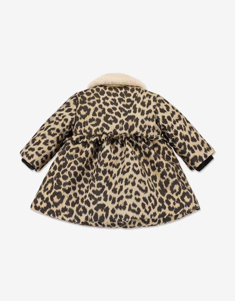 Angels Face Baby Girls Harmony Leopard Coat in Beige