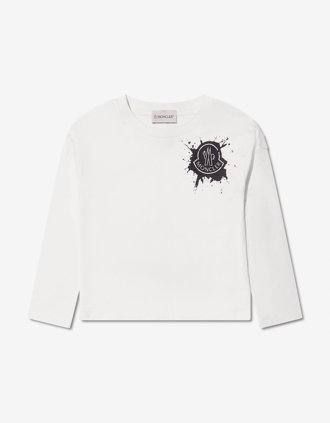 Enfant Girls Long Sleeve Logo T-Shirt in White, 5 of 4
