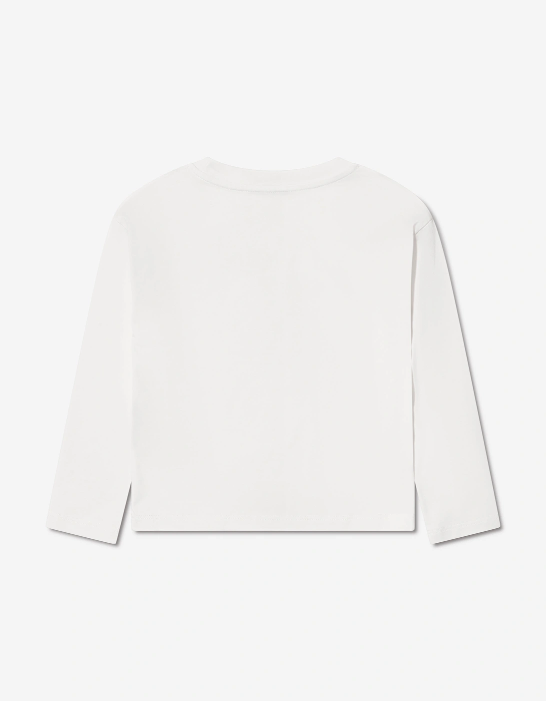 Enfant Girls Long Sleeve Logo T-Shirt in White