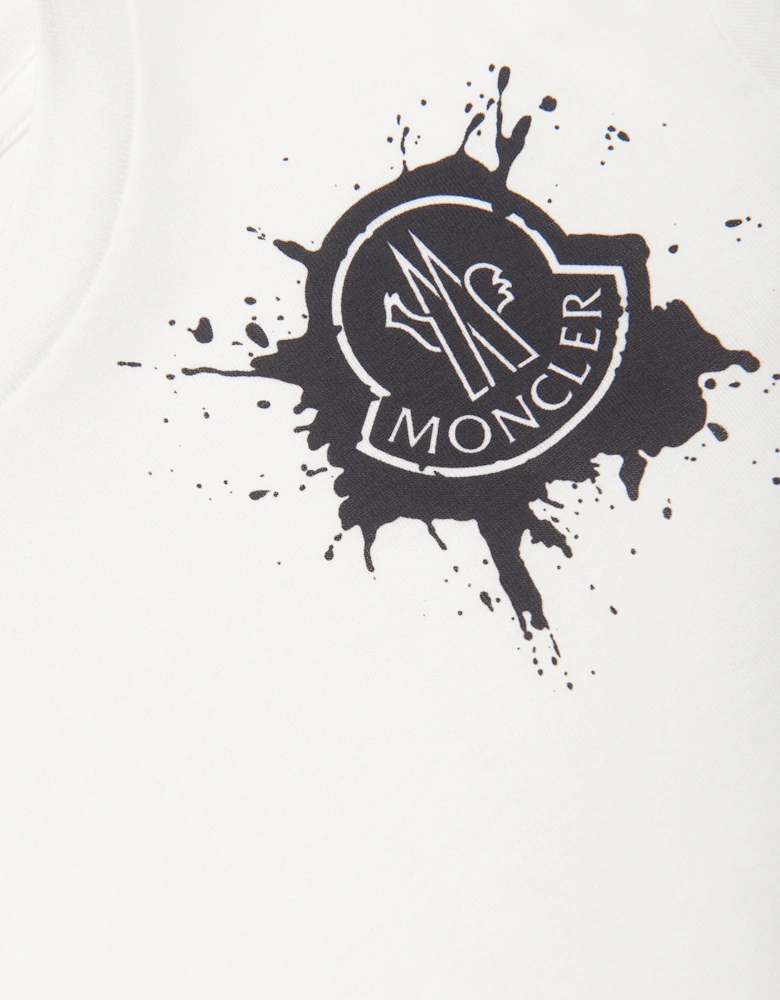 Enfant Girls Long Sleeve Logo T-Shirt in White