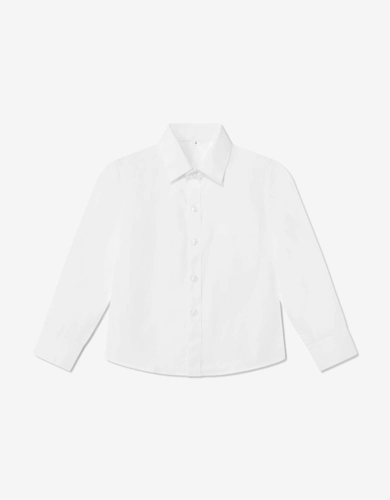 Boys Cotton Shirt in White